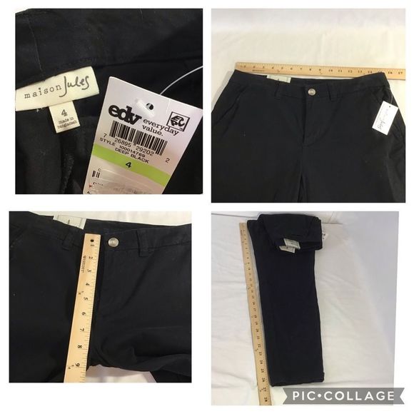 New Maison Jules Essential Pant Mid Rise, Black - Picture 5 of 7